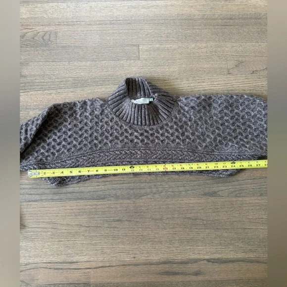 Anthropologie ASTR The Label Cable Knit Sweater Shrug Set-Brown-Size Medium - Picture 11 of 16